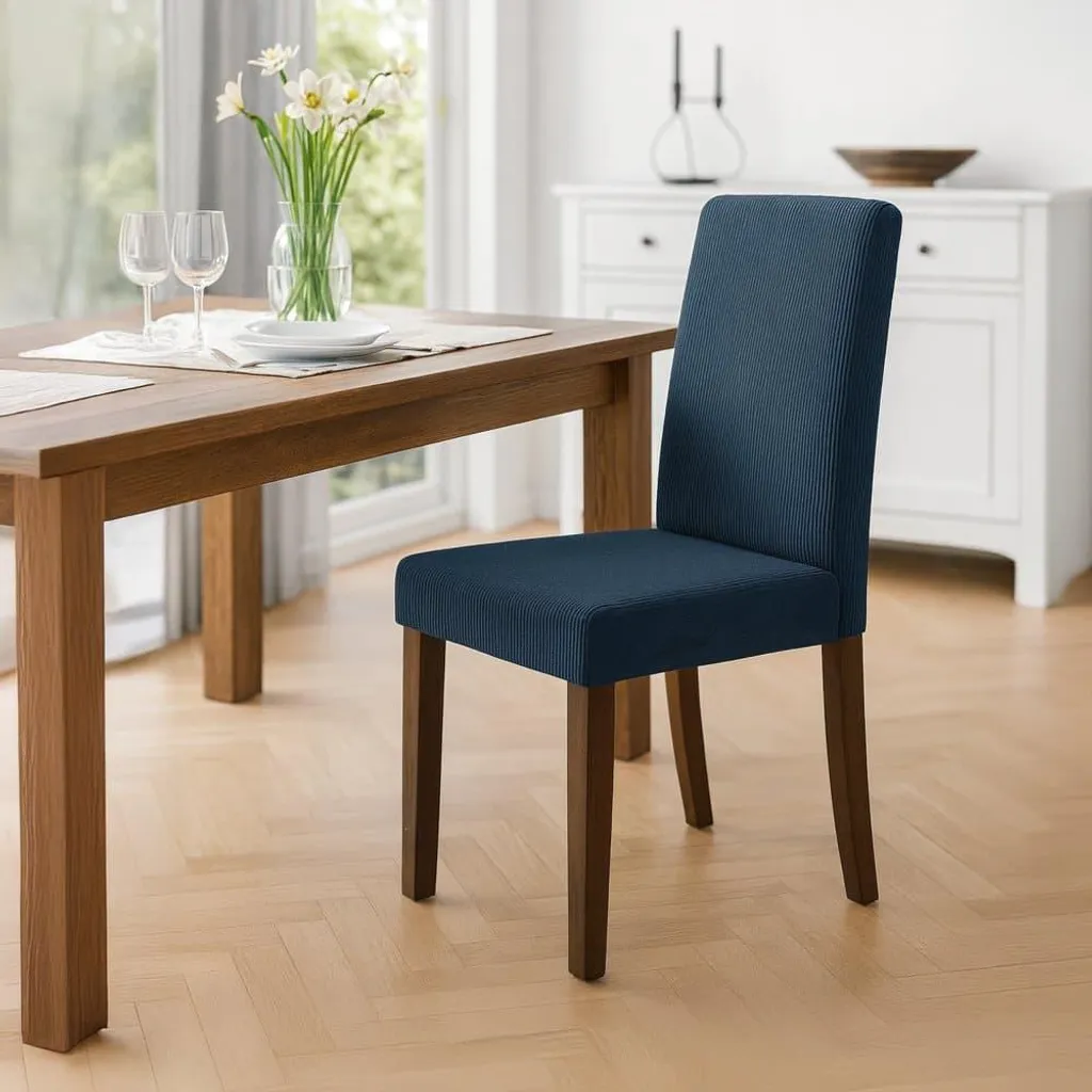 Sedia da Pranzo in Corda Blu e Legno Massello - Comfort Extra e Robustezza - 7