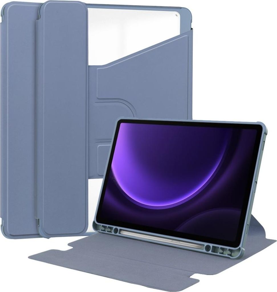 Samsung Galaxy Tab S10 FE / S9 FE Hülle - Coverup 360° Rotating Folio Klapphülle mit Schlaf/Wach-Funktion - Blau