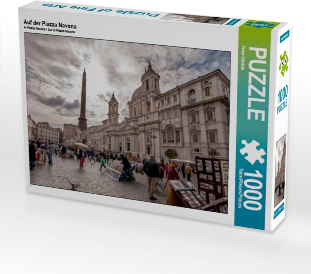 Calvendo Auf der Piazza Navona 1000 Teile Puzzle quer 640x480mm, Härlein Peter; 7440007