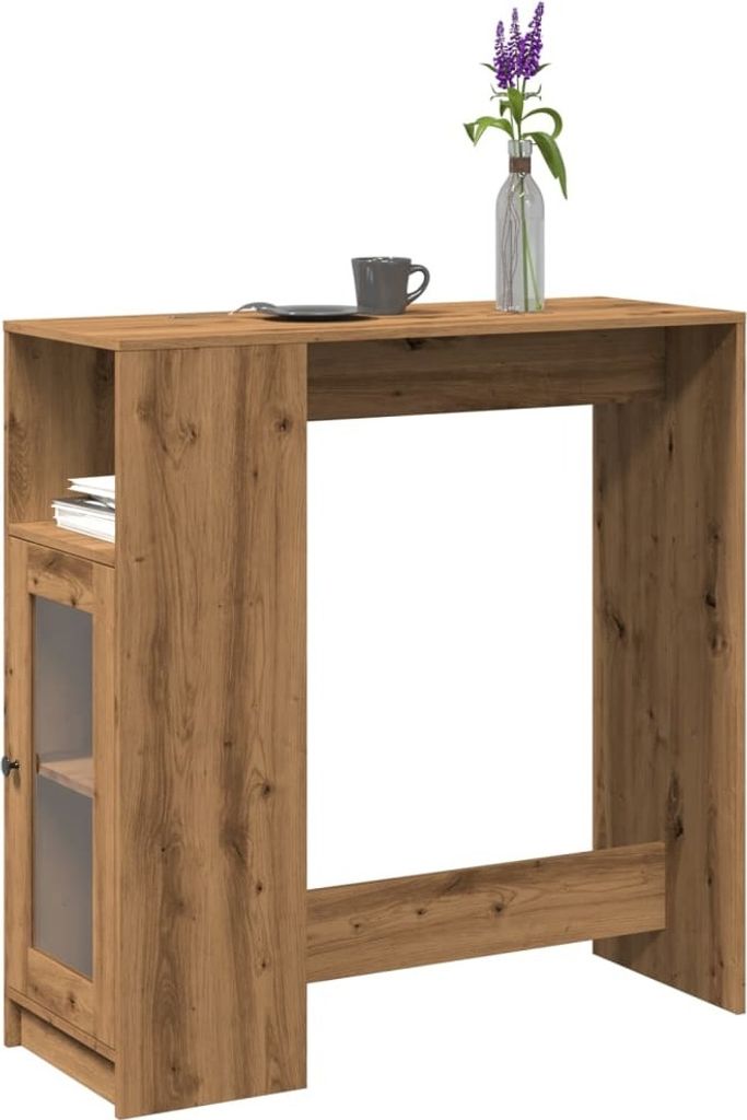 Maison Exclusive - Bartisch mit Regal Artisan-Eiche 101x40x103,5 cm Holzwerkstoff