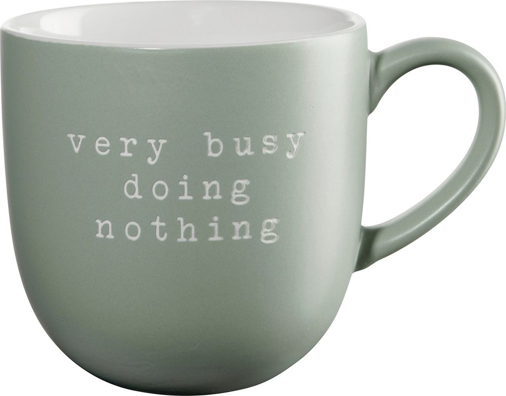 ASA Selection Hey! Henkelbecher, Tasse, Kaffeebecher, Teetasse, New Bone China, Very busy doing nothing, 350 ml, 17074277