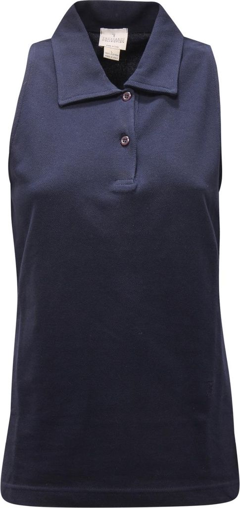 0495AR polo donna TRUSSARDI COLLECTION woman sleeveless polo shirt blue