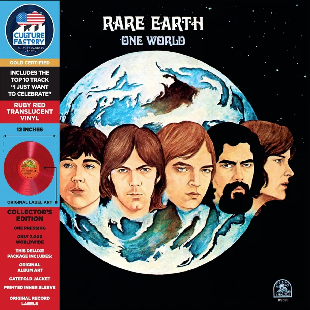 Disque Vinyle Rare Earth One World Edition Limitée Rouge Translucide LP