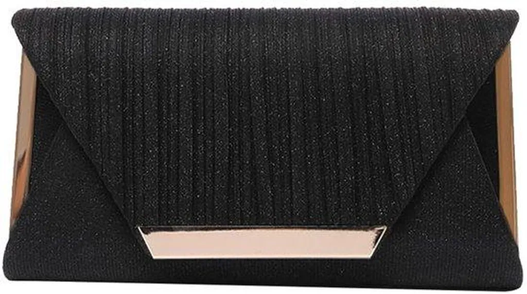 Sac à bandoulière chic et pochette de soirée noire pour cérémonie