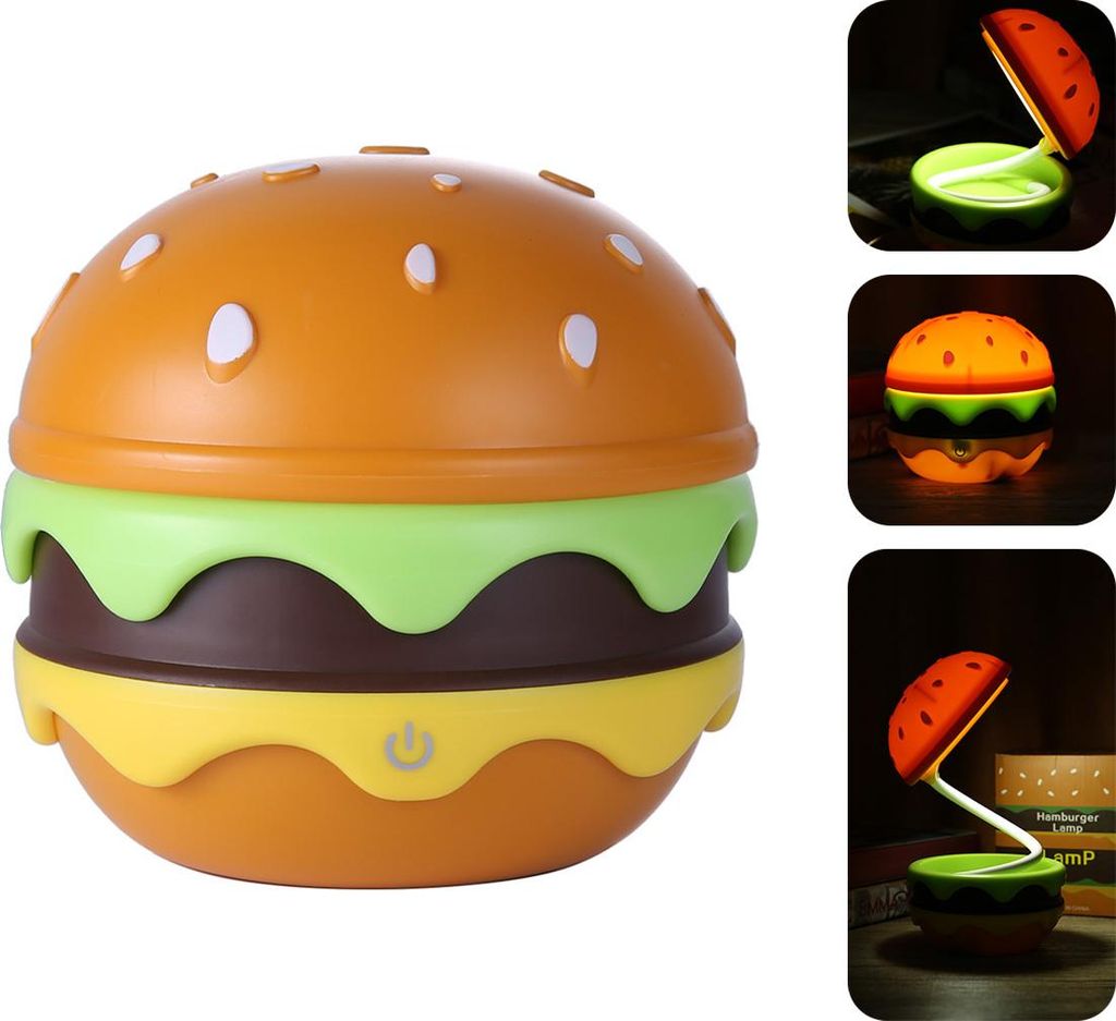 Hamburger LED Tischlampe, flexibler Arm,Nachtlicht Mit Produktbild 
