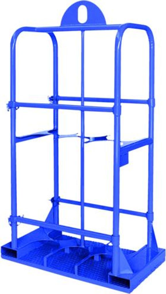 Eichinger Gasflaschen-Transportgestell, 4 Flaschen mit 250 mm Durchmesser, geeignet für Stapler und Kran, Farbe: enzianblau