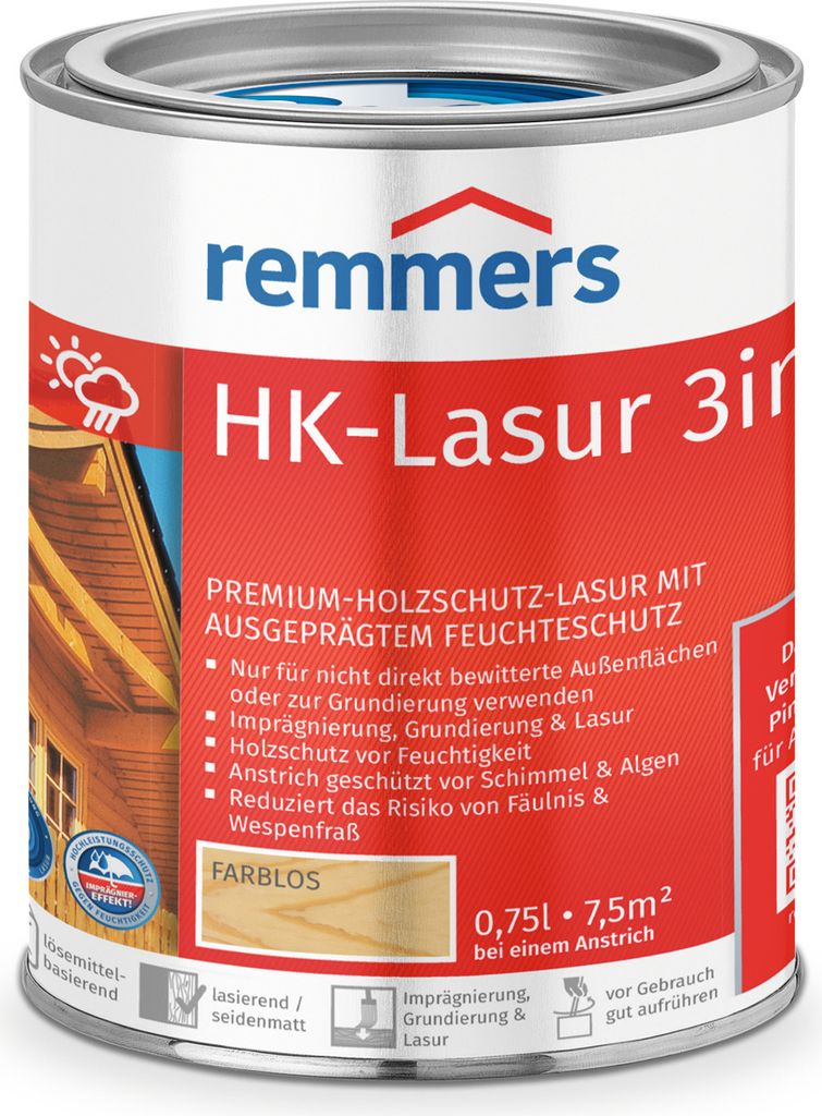 Remmers HK-Lasur 0,75 L Eimer Farblos Obrázok produktu 
