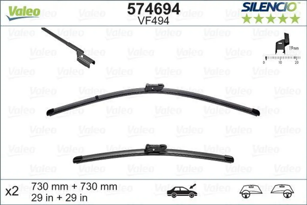 Essuie-glace Valeo 574694 pour Ford Focus : Visibilité Totale Pluie