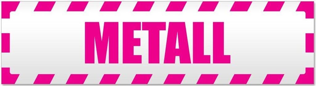 Kiwistar Metall gestreift Magnetschild Schild magnetisch - 45cm Pink - Magnetfolie für Auto PKW Kfz