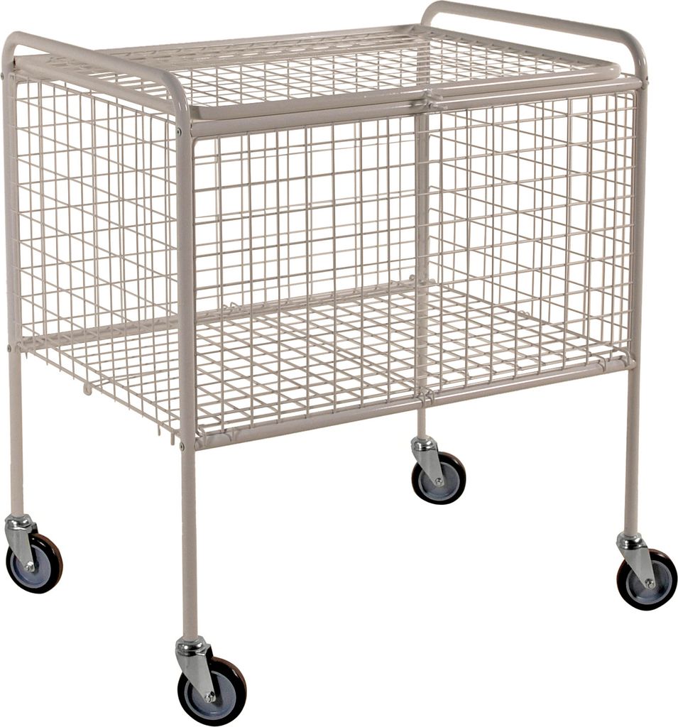 Kongamek Gitterwagen 800x600x915mm in weiß mit 100kg Tragkraft und Gummibereifung Ø125mm