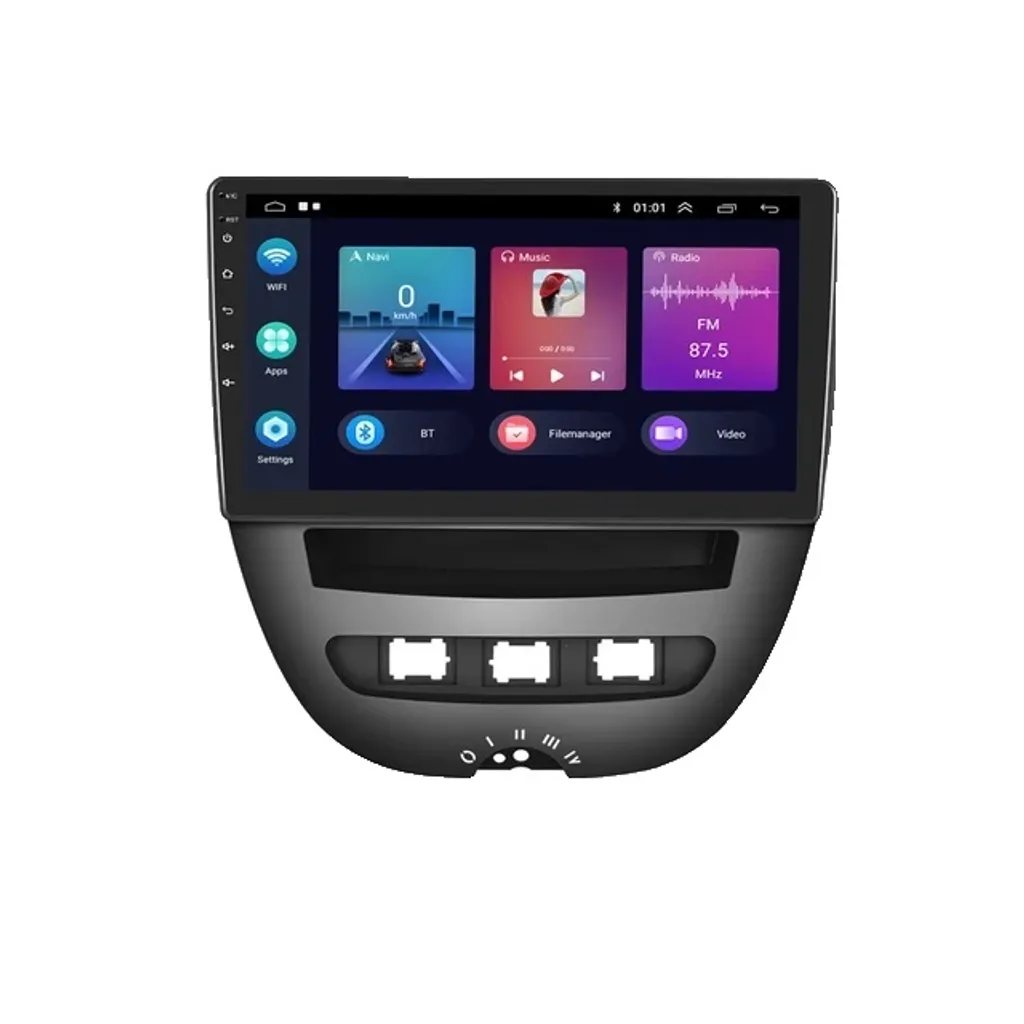 Système de Navigation Android Autoradio Multimédia Carplay 16Go Noir