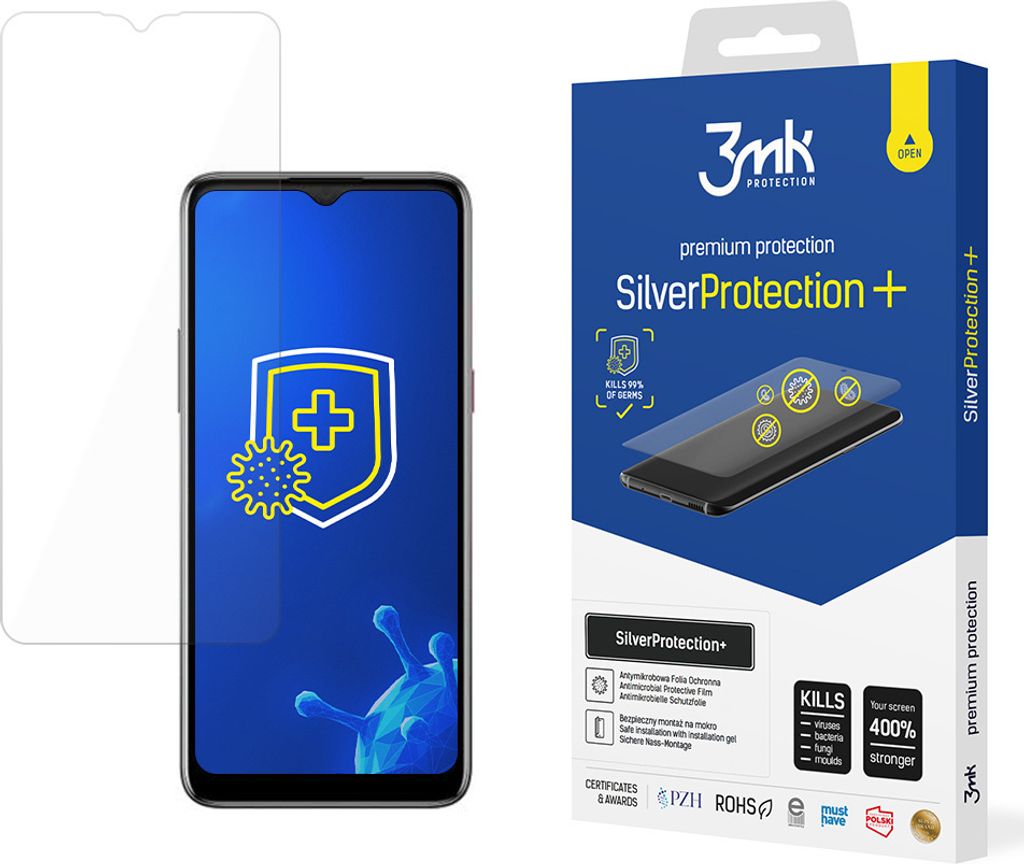3mk Display Antimikrobielle Schutzfolie SilverProtection+ für HTC Desire 20+ 0,21mm Self-Heal