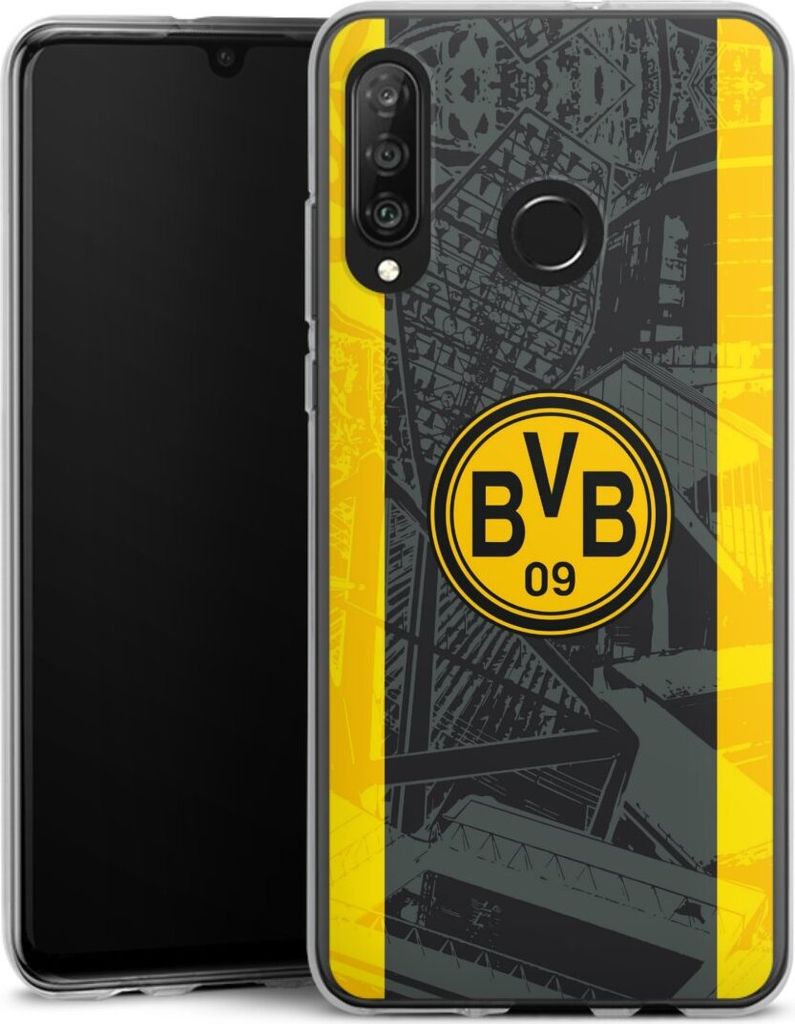DeinDesign Handyhülle für Huawei P30 Lite New Edition Silikon Hülle Case Smartphone Schutzhülle BVB Borussia Dortmund Stadion