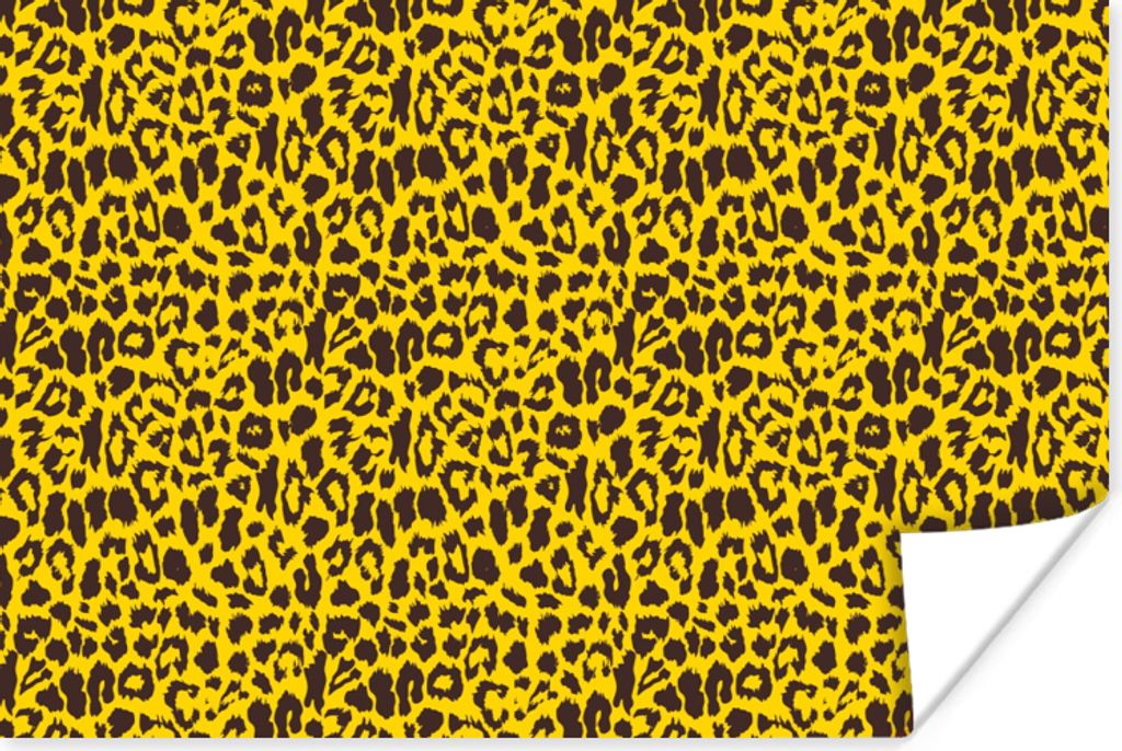 MuchoWow Poster Tiger - Tiermuster - Gelb 30x20 cm - Plakate - Print