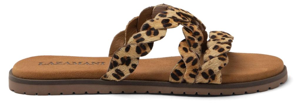 Lazamani Edsi Damen Pantoletten Leopard Größe 42