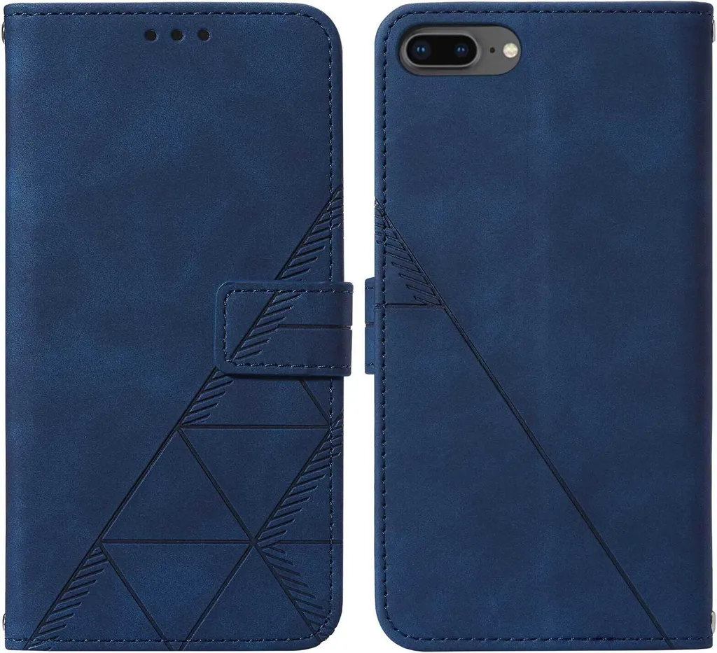 Custodia Blu iPhone 8 Plus Portafoglio - Protezione e Praticità Flip