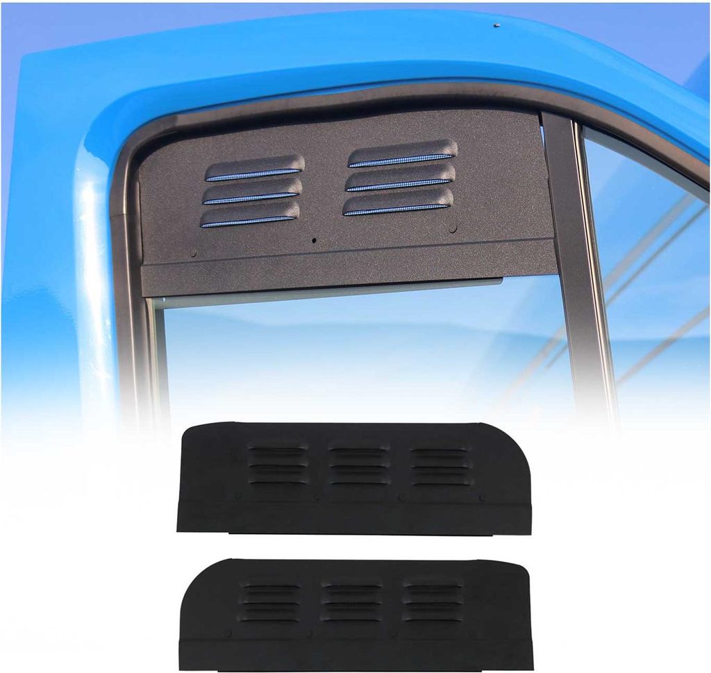 Lüftungsgitter Be & Entlüftung für Fiat Ducato 2006-2025 Aluminium Schwarz 2tlg