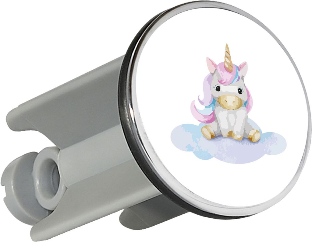 Huuraa Waschbeckenstöpsel Einhorn Fabelwesen 4cm höhenverstellbar Abflussstopfen Geschenkidee