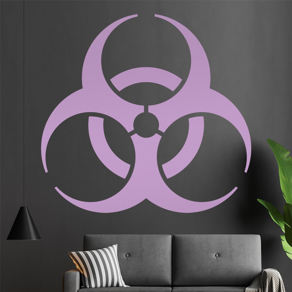 Biohazard Wandtattoo in 6 Größen - Wandaufkleber Wall Sticker - Dekoration, Küche, Wohnzimmer, Schlafzimmer, Badezimmer