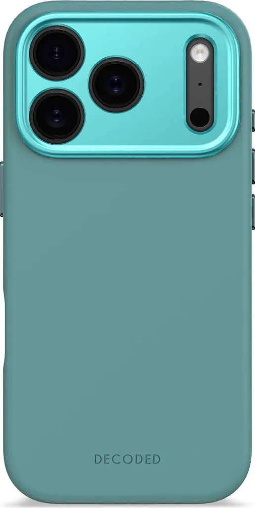 Coque silicone Decoded Retro Blue pour iPhone 17 Pro - Protection chic