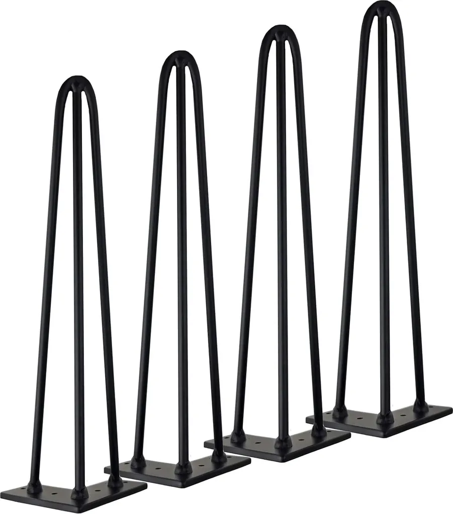 Pieds Haarspeld Heavy Duty 3 Tiges - Set de 14 Pieds Métal Noir DIY