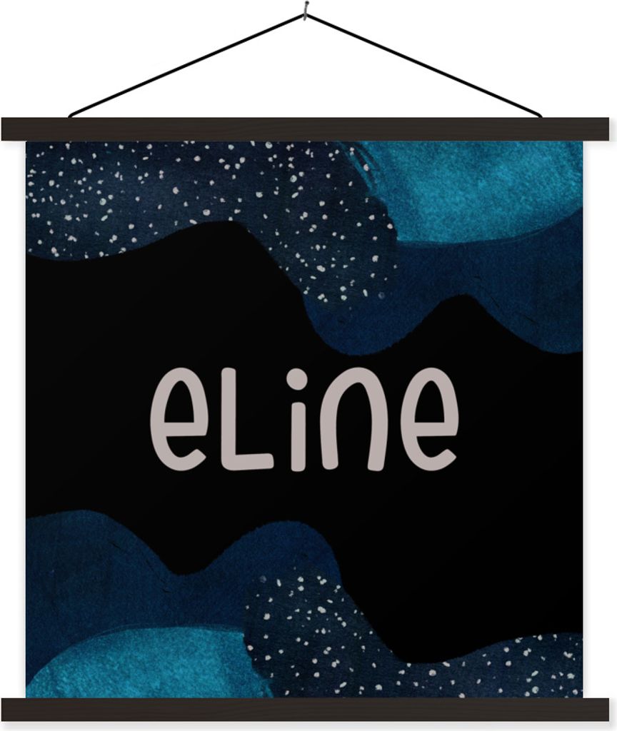 MuchoWow Textilposter Eline - Pastell - Mädchen 120x120 cm mit schwarzem Rahmen - Aufhängungsset