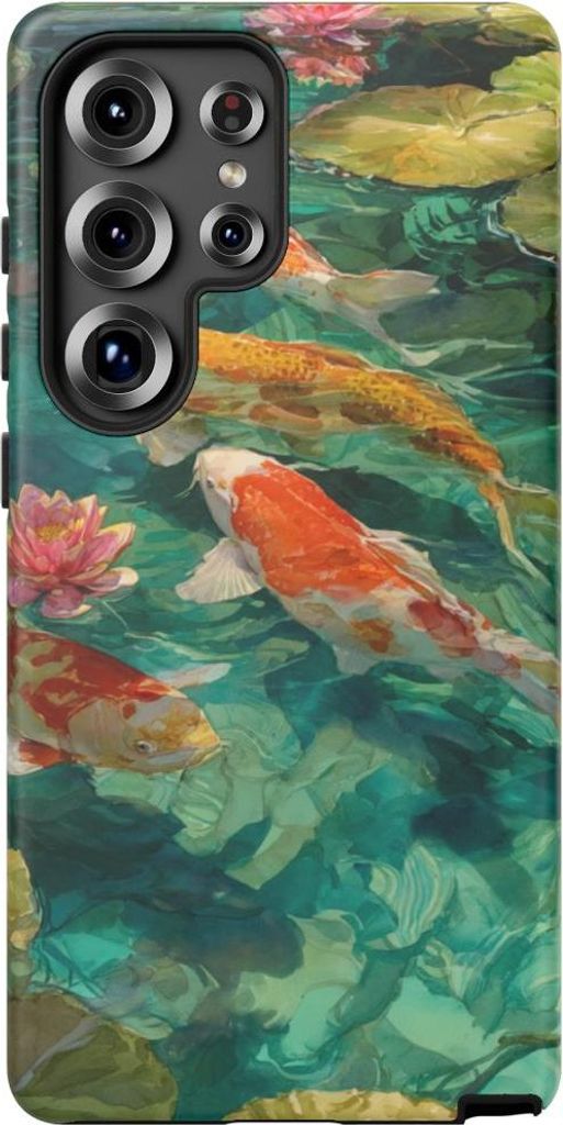 Koi-Karpfen und Seerosen – Handyhülle Kompatibel mit Galaxy S25 Ultra
