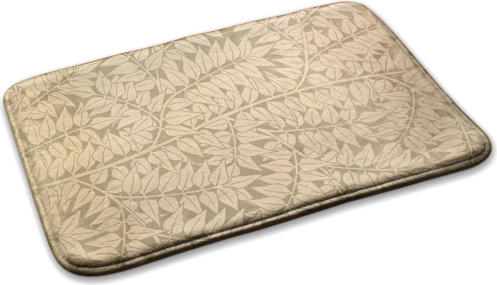 Teppich Teppich Wohnzimmer Schlafzimmer Modern - 75 cm x 45 cm - Beige Blätter