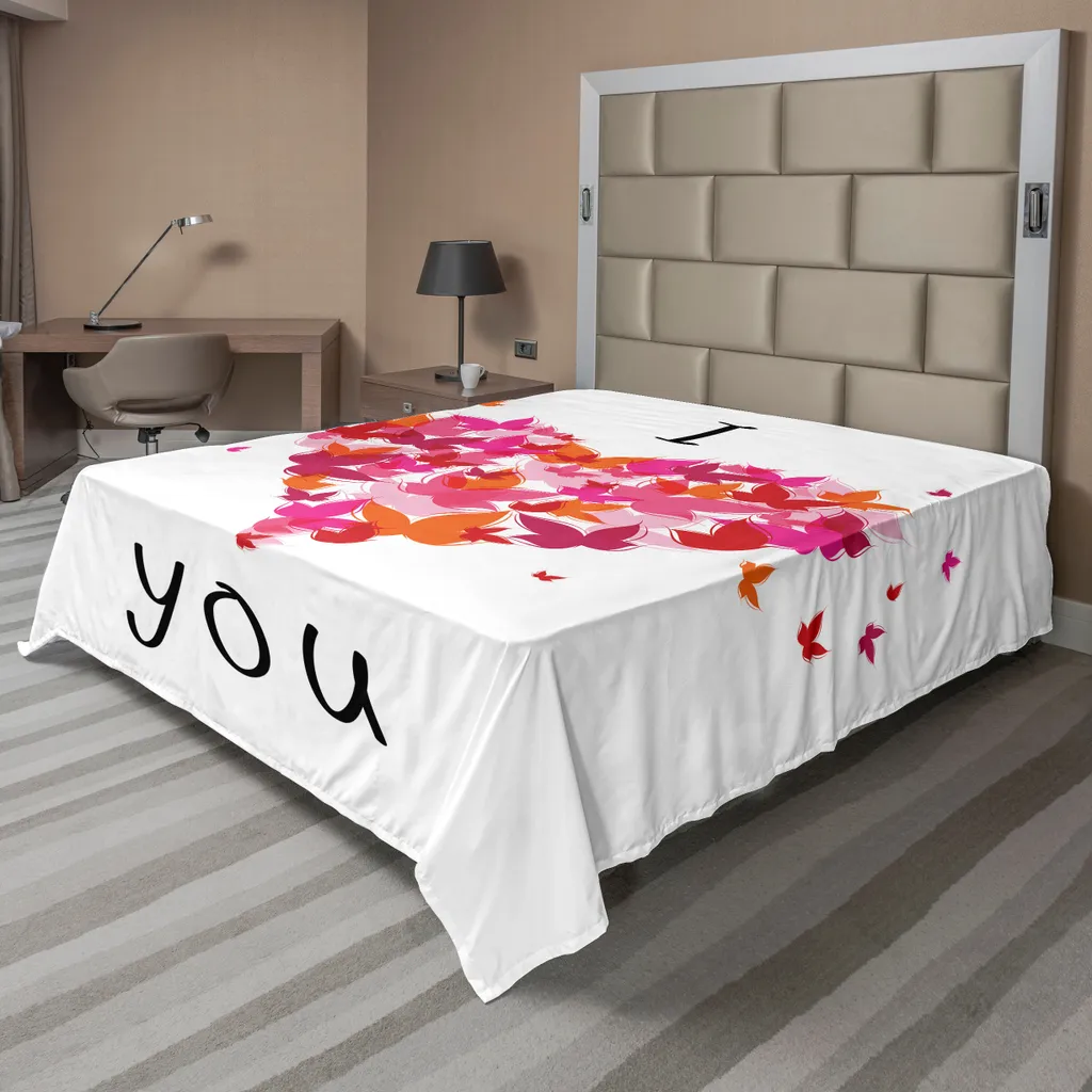 Drap supérieur doux motif papillons multicolores, grande taille 260 cm