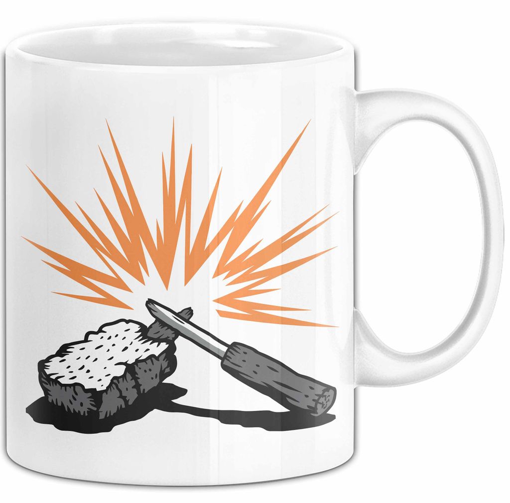 Bushcraft Fan Tasse Geschenkidee Naturfertigkeiten Liebhaber (Weiß)