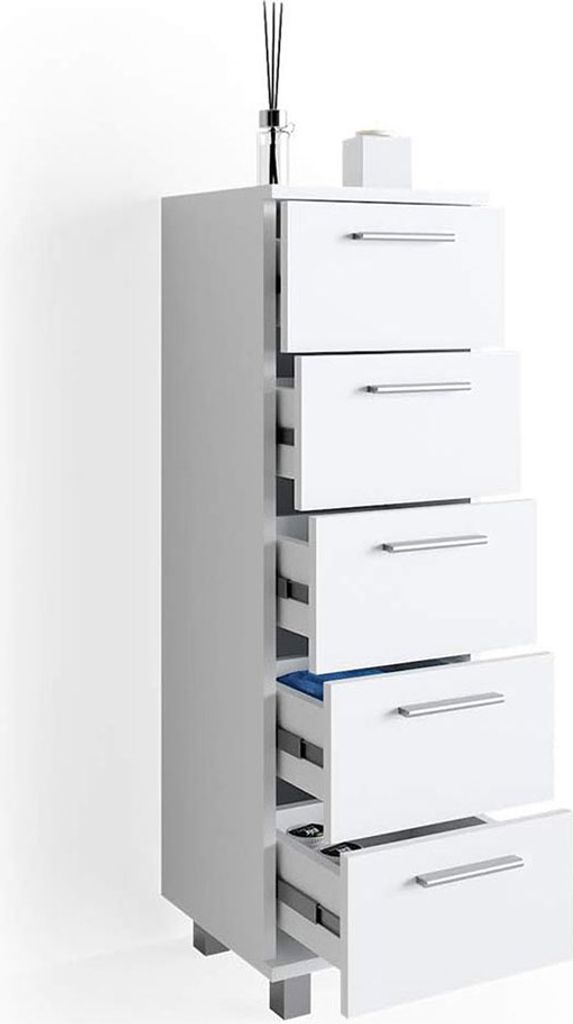Vicco Badschrank Ilias, 30 x 95 cm, Weiß Produktbild 7
