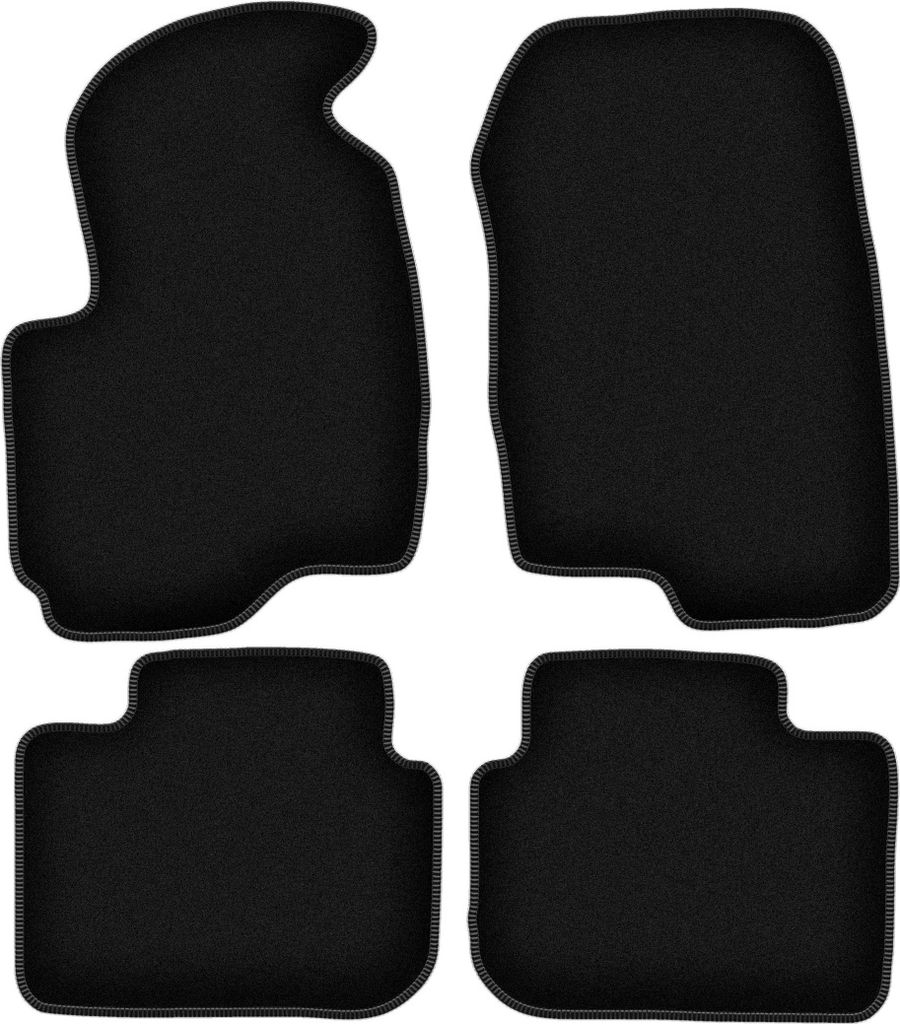 Wielganizator Velours-Autoteppiche – passend für Mitsubishi Colt VII (Schrägheck, Bj. 2004-2008) – schwarz, passgenau, mit Befestigungen set...
