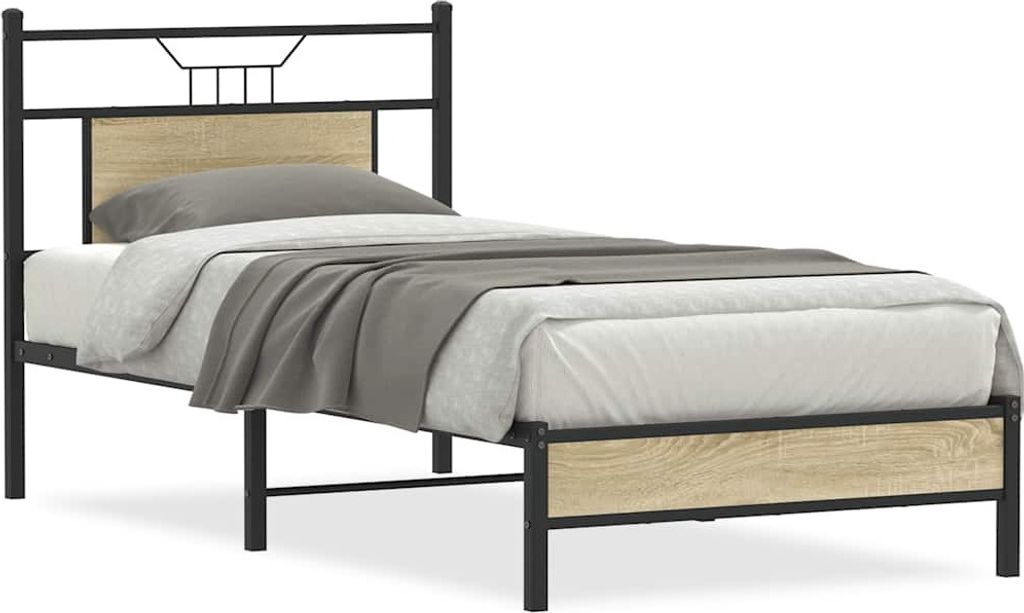 Bettgestell ohne Matratze Sonoma-Eiche 90x200 cm Holzwerkstoff
