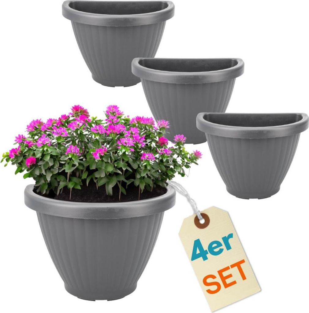 4er Set Blumentopf Wand Blumentopf Wandmontage Produktbild 