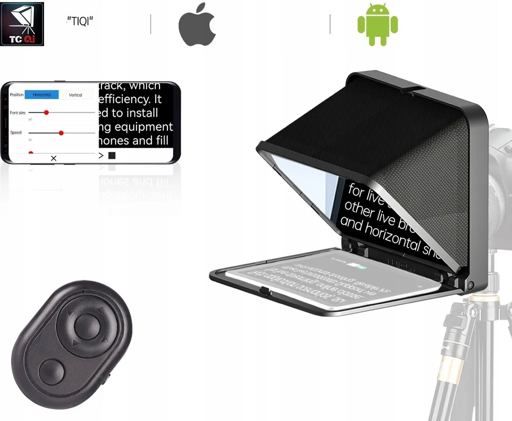 Lensgo Autocue TC7 Téléprompteur Compact pour Smartphone et Tablette - 14
