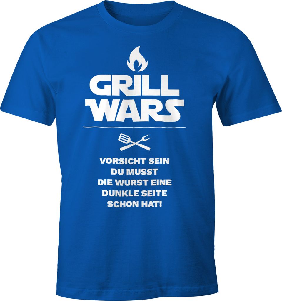 Herren T-Shirt Grill Wars mit Spruch Fun-Shirt Moonworks XS