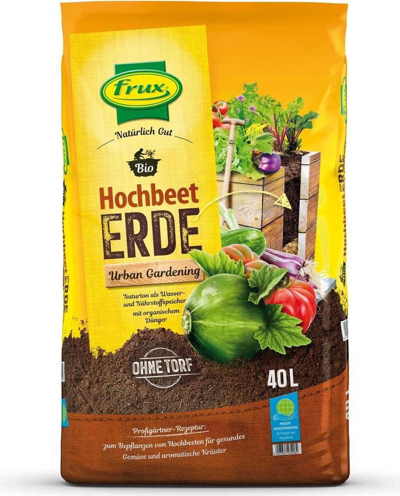 frux®Hochbeeterde Urban Gardening Natürlich Gut torffrei - Produktbild 