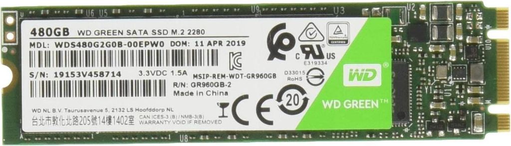 WD Green SSD WDS480G2G0B - SSD - 480 GB - intern Produktbild 