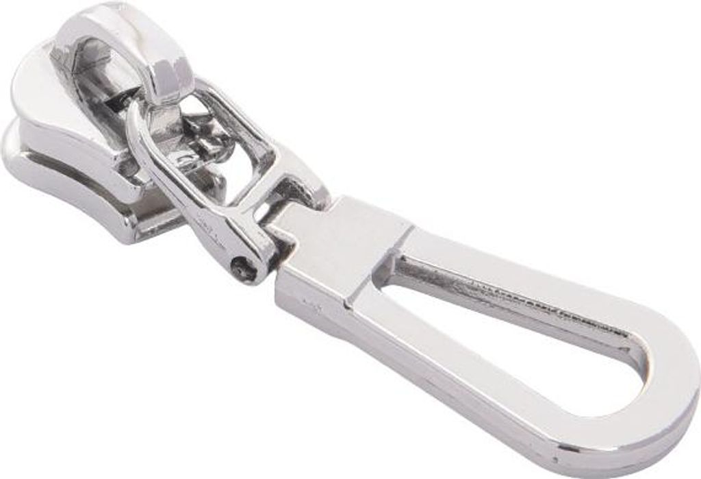 INF Packung mit 5 Metall-Reißverschlussschlitten Silber