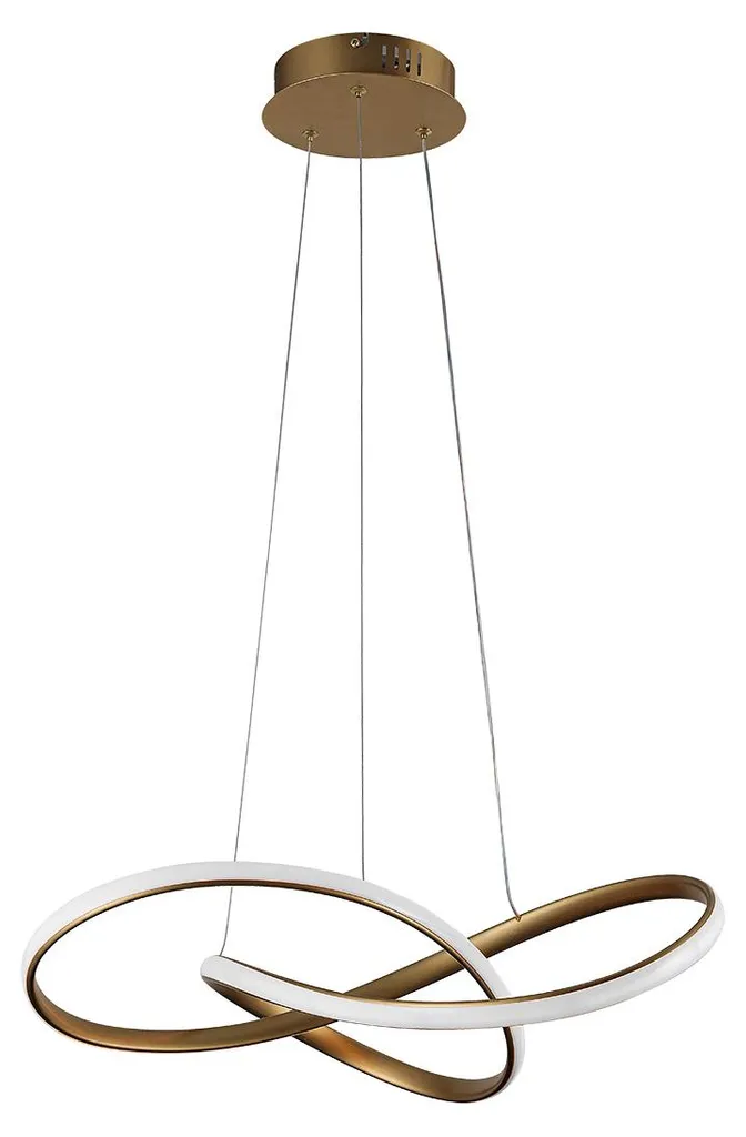 Suspension LED 3400lm Italux Consa dorée : éclairage salle à manger