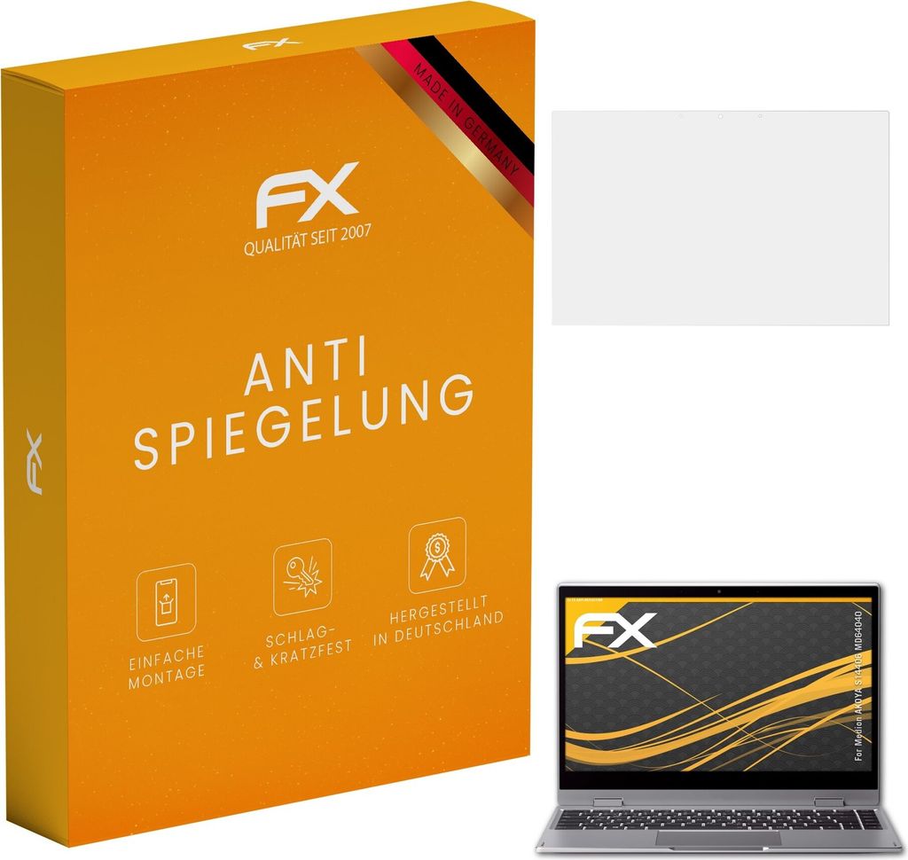 atFoliX FX-Antireflex 2x Schutzfolie kompatibel mit Medion AKOYA S14406 (MD64040) Displayfolie