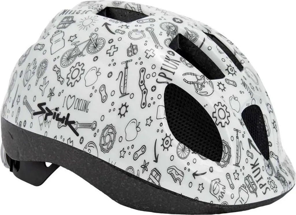 Casque vélo junior blanc Spiuk Led XS-S idéal pour école et loisirs