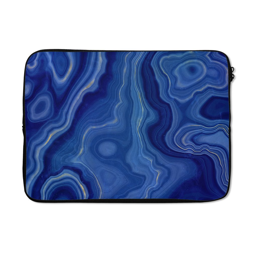 MuchoWow Laptop Hülle 13 Zoll Blau - Achat - Steine Laptoptasche - Laptophülle - Sleeve - Rundumschutz