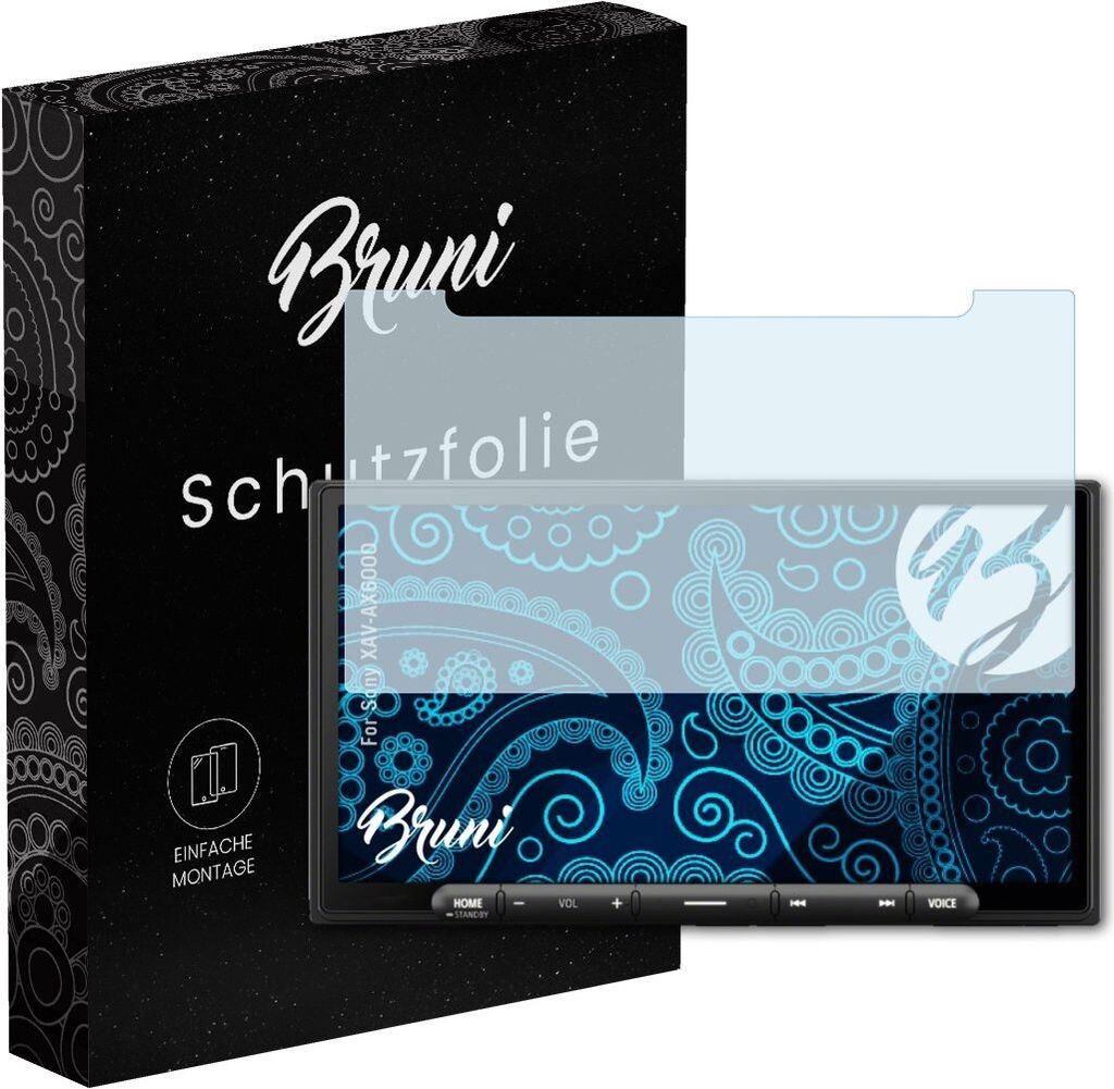 Bruni Basics-Clear 2x Schutzfolie kompatibel mit Sony XAV-AX6000 Folie