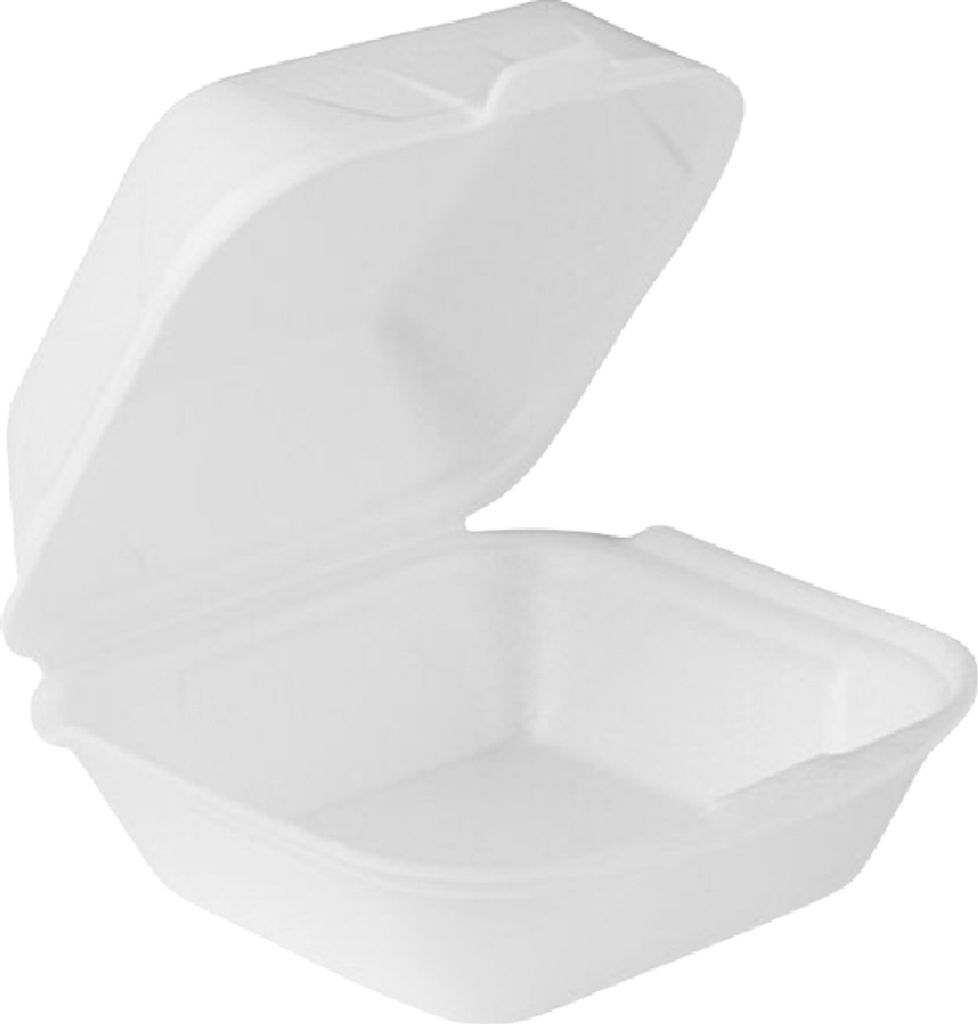 500 Burgerboxen Hamburgerboxen IP7 XPS 135 x 125 x 70 mm weiß