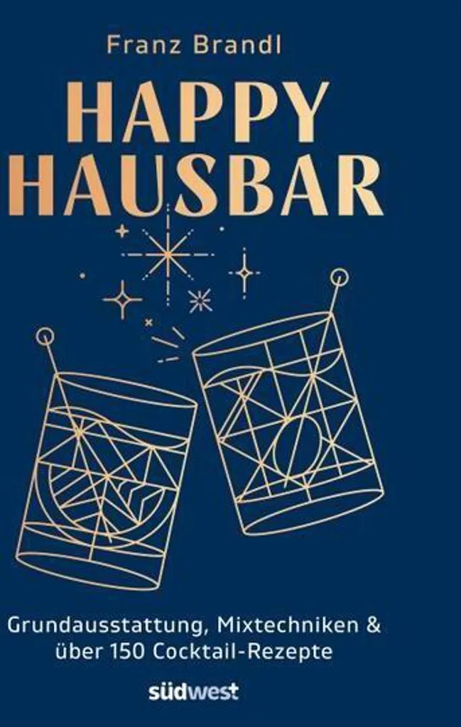 Happy Hausbar - Mini Bar de Salon avec Rangement Bouteilles et Verres