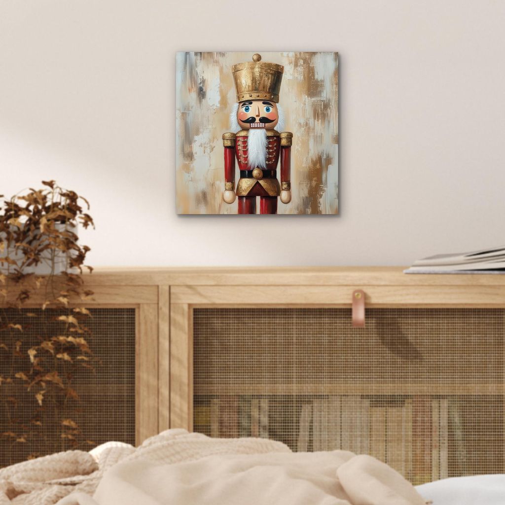 MuchoWow Wanddekoration Metall Metallbild Wandkunst 20x20 cm Weihnachten - Puppe - Abstrakt MuchoWow Aluminium Gemälde - Alu Dibond Bilder