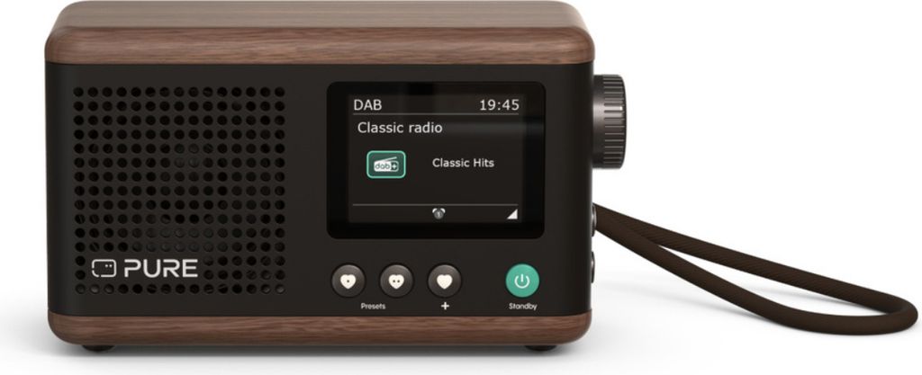 PURE Digital Classic Mini Coffee Black/Walnt EU/UK/AU Tischradio DAB+ FM Schwarz