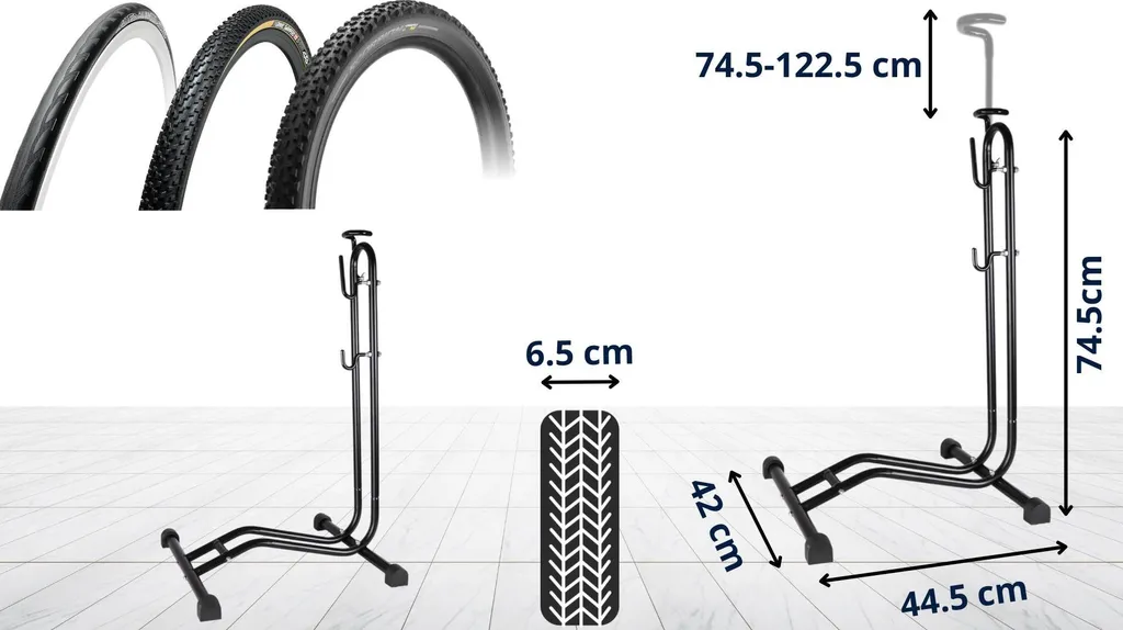 FIT4MED Support de Vélo Noir 2500g 3 en 1 - Pied d'Atelier Robuste - 10