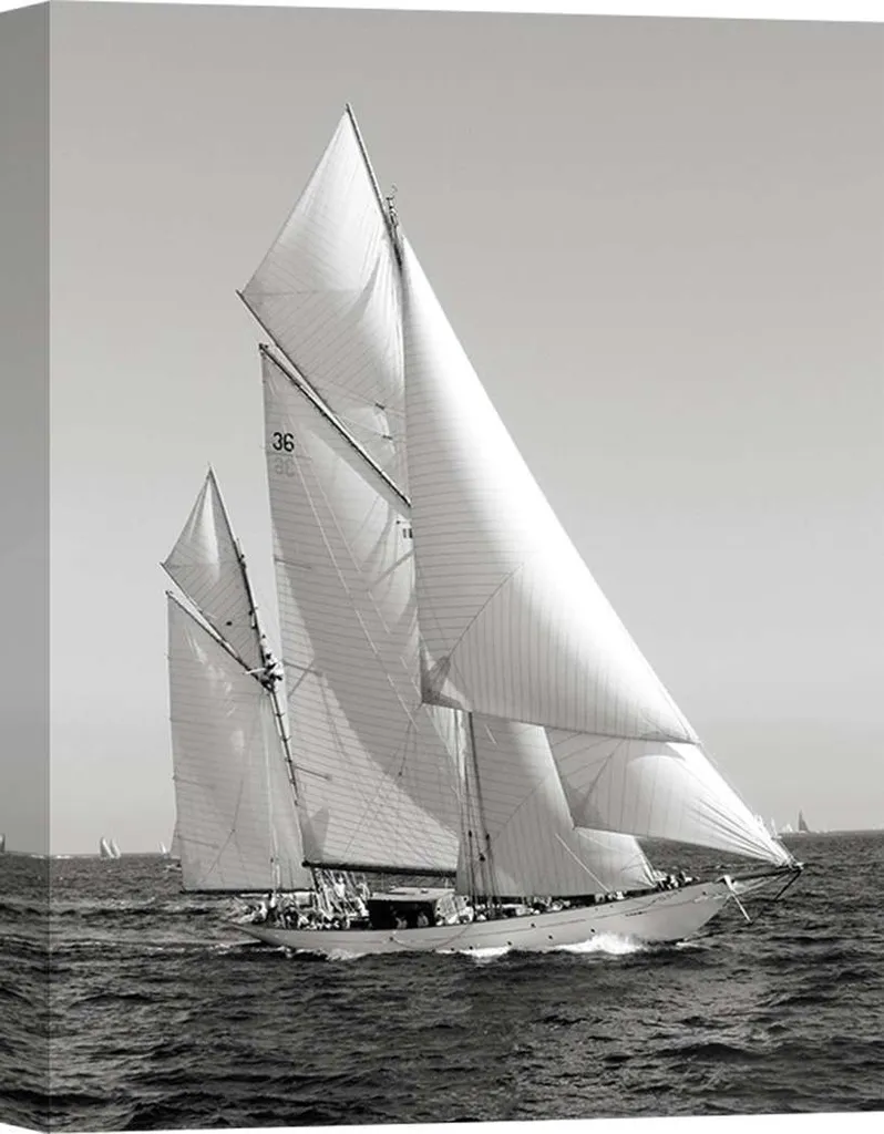 Tableau sur toile Voiliers Classic sailboat - Format 60x40 cm chic